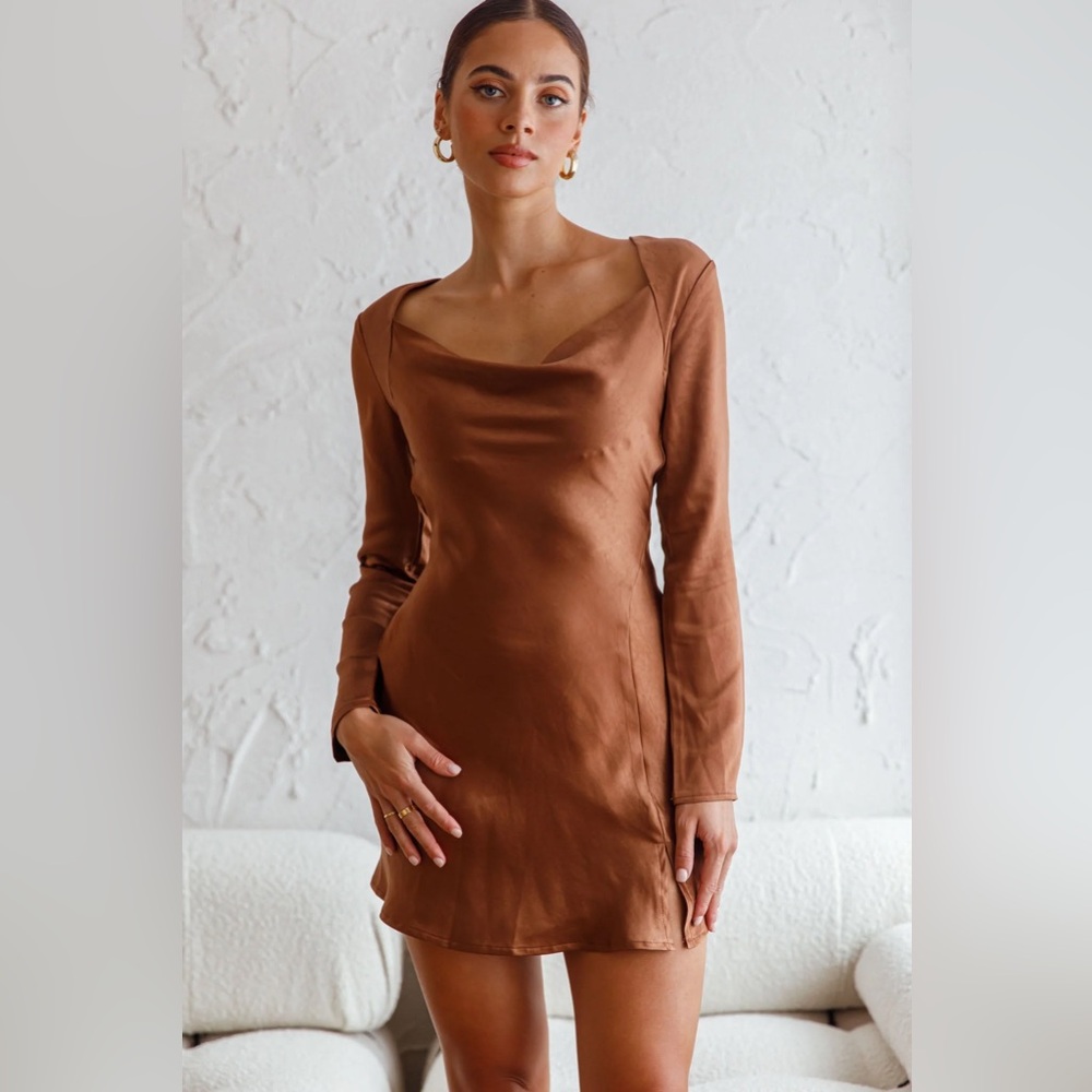 ACOA ~ Brown Long Sleeve Dress